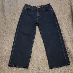 Womens Mother Jeans The Dazzler Shift Insider Crop Step Fray Wide Leg Size 30